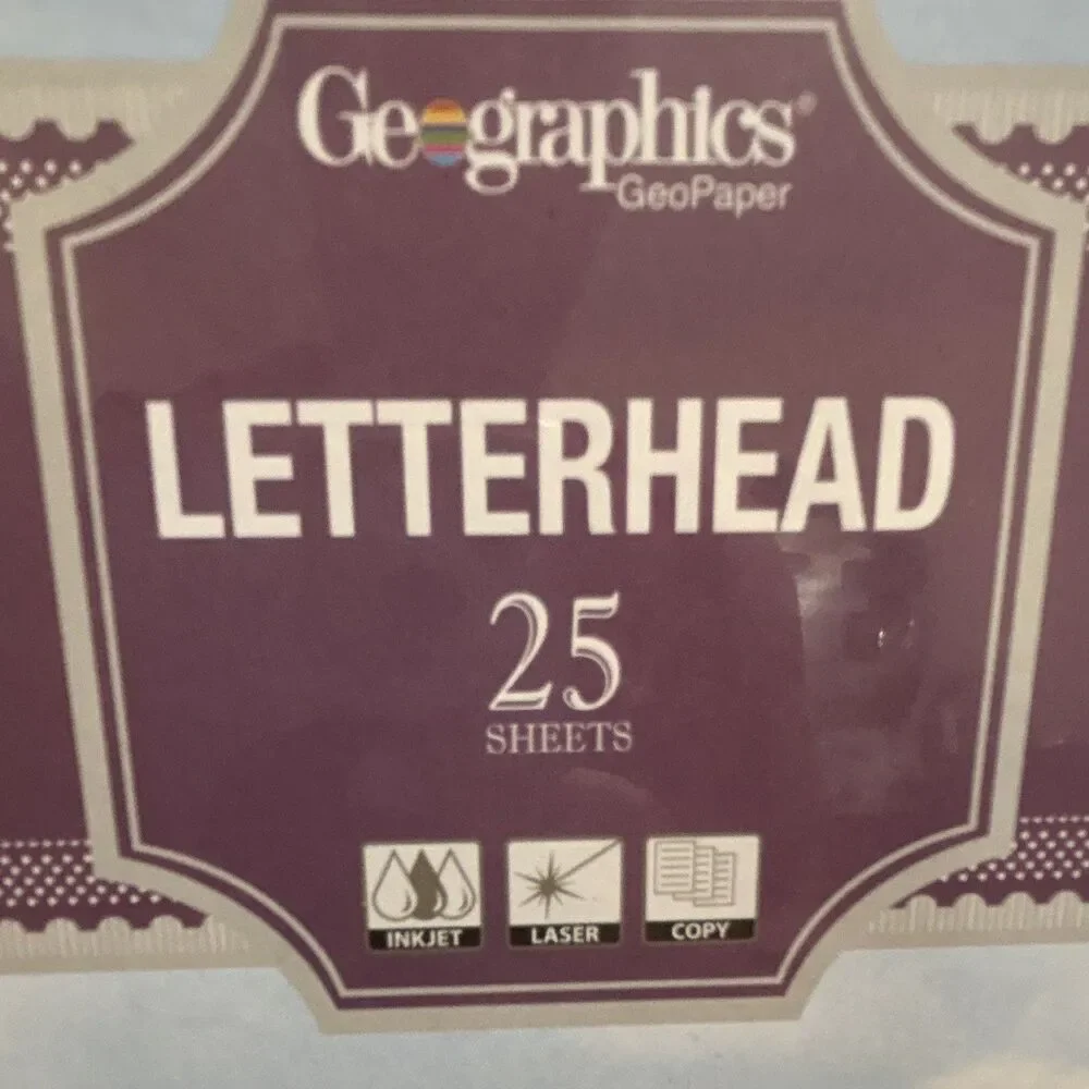 4 packages of Geographics GeoPaper Letterhead 25 Sheets iClickn'Print